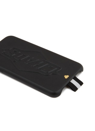 细节 - 点击放大 - CHAOS - Blackout logo压纹鹿皮手机壳（黑色）－iPhone X/XS