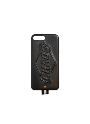 首图 - 点击放大 - CHAOS - Blackout logo压纹鹿皮手机壳（黑色）－iPhone 7 Plus/8 Plus