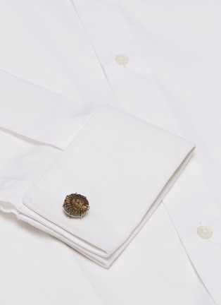 模特儿示范图 - 点击放大 - TATEOSSIAN - 黄铁矿装饰镀铑纯银袖扣