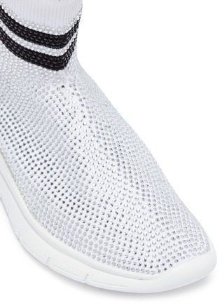 细节 - 点击放大 - JOSHUA SANDERS - Strass knit sock sneakers
