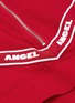  - ANGEL CHEN - 品牌名称条纹连帽半开襟卫衣