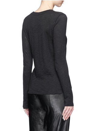 背面 - 点击放大 - VINCE - 皮马棉竹节布T恤