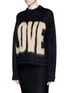 正面 - 点击放大 - GIVENCHY - “LOVE”字母图案混马海毛针织衫