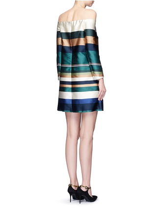背面 - 点击放大 - ROSETTA GETTY - 彩色条纹露肩连衣裙