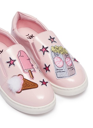 细节 - 点击放大 - WINK - Ice Cream儿童款食物及星星徽章漆皮便鞋