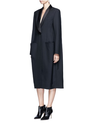 模特示范图 - 点击放大 - BALENCIAGA - 单色混羊毛大衣