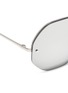 细节 - 点击放大 - LINDA FARROW - oversize六边形镀白金钛镜框太阳眼镜