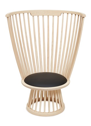 首图 –点击放大 - TOM DIXON - Fan白蜡木真皮座椅－自然木色