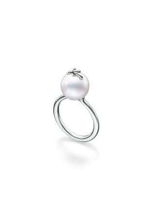 首图 - 点击放大 - TASAKI - KNOT单颗淡水珍珠18k白金绳索戒指