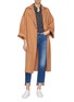 模特儿示范图 - 点击放大 - CRUSH COLLECTION - 浴袍式混羊绒大衣