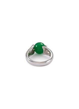 模特儿示范图 - 点击放大 - SAMUEL KUNG - Diamond jade 18k white gold ring