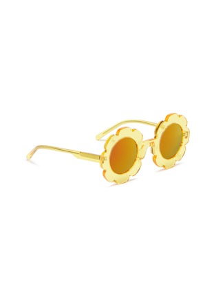 模特儿示范图 - 点击放大 - SONS + DAUGHTERS - Pixie儿童款花卉造型镜面太阳眼镜