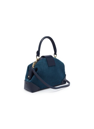 细节 - 点击放大 - MANU ATELIER - 'Demi' suede and leather crossbody satchel