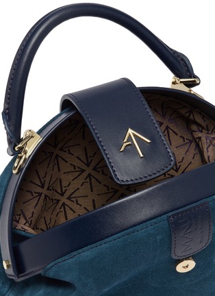 细节 - 点击放大 - MANU ATELIER - 'Demi' suede and leather crossbody satchel