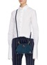 正面 -点击放大 - MANU ATELIER - 'Demi' suede and leather crossbody satchel
