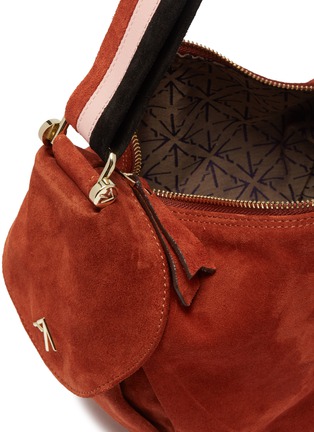 细节 - 点击放大 - MANU ATELIER - 'Fernweh' stripe shoulder strap micro suede handbag