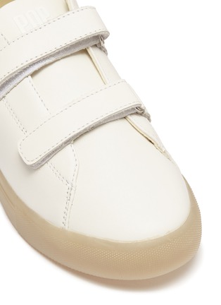 细节 - 点击放大 - POP SHOES - St Laurent儿童款LED灯真皮搭带运动鞋