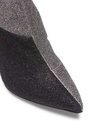 细节 - 点击放大 - PIERRE HARDY - Kelly拼色设计闪亮丝线针织袜靴