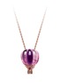 首图 - 点击放大 - BAO BAO WAN - BALLOON钻石紫水晶粉水晶18K玫瑰金热气球造型项链