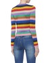 背面 - 点击放大 - ALICE + OLIVIA - Rhodes彩虹条纹混羊毛短款针织上衣