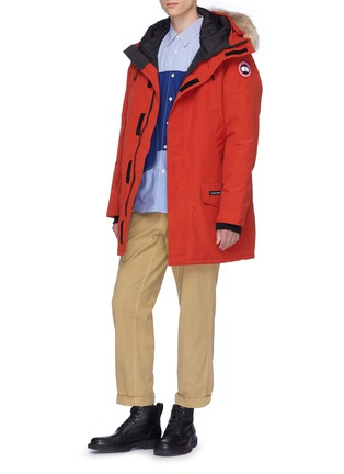 模特儿示范图 - 点击放大 - CANADA GOOSE - Langford郊狼毛边饰羽绒派克大衣