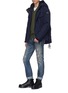 模特儿示范图 - 点击放大 - CANADA GOOSE - McLeod尼龙拼贴V领美丽诺羊毛针织衫