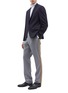 模特儿示范图 - 点击放大 - CALVIN KLEIN 205W39NYC - 针织侧条纹斜纹布长裤