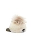 模特儿示范图 - 点击放大 - KARL DONOGHUE - 狐毛毛球小羊皮毛一体棒球帽