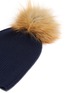 细节 - 点击放大 - KARL DONOGHUE - 狐毛毛球羊绒罗纹针织帽