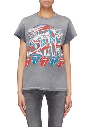 首图 - 点击放大 - MadeWorn - The Rolling Stones印花水洗T恤