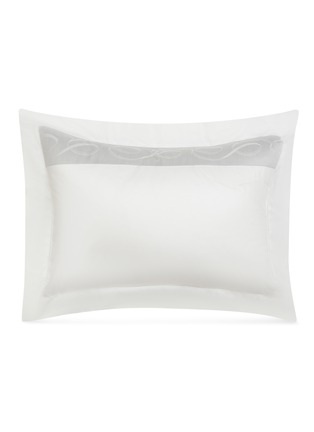 首图 –点击放大 - FRETTE - Ribbon丝带图案纯棉枕套－白色及灰色