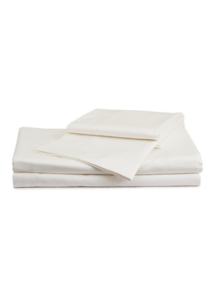 首图 –点击放大 - FRETTE - Net特大双人床网格提花纯棉四件套－奶白色