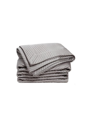 首图 –点击放大 - FRETTE - Luxury Herringbone人字纹绗缝混棉及丝床罩－深灰色