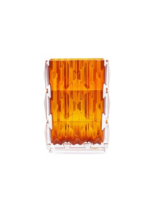 首图 –点击放大 - BACCARAT - LOUXOR立体菱形切割水晶花瓶（琥珀色）－20cm