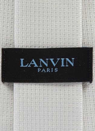 细节 - 点击放大 - LANVIN - 编织格纹提花真丝领带