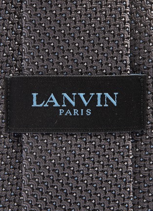 细节 - 点击放大 - LANVIN - 鱼鳞纹提花真丝领带