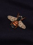  - GUCCI - 蜜蜂刺绣条纹罗缎拼色polo衫