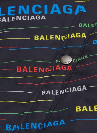  - BALENCIAGA - logo斜纹oversize夹棉衬衫
