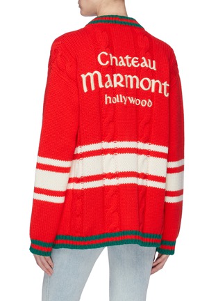 背面 - 点击放大 - GUCCI - Chateau Marmont条纹羊毛针织衫