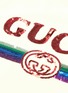  - GUCCI - oversize彩虹亮片logo纯棉T恤