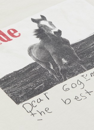  - RHUDE - 马匹照片标语印花T恤
