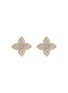 首图 - 点击放大 - ROBERTO COIN - RINCESS FLOWER钻石红宝石18k金扭结花卉造型耳钉