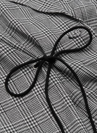 'Hopes Up' drawstring houndstooth check plaid blazer展示图