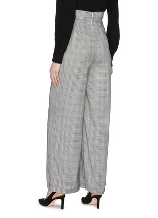 'Hopes Up' houndstooth check plaid wide leg paperbag pants展示图