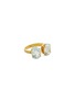 首图 –点击放大 - AISHWARYA - Aquamarine silver gold alloy open ring