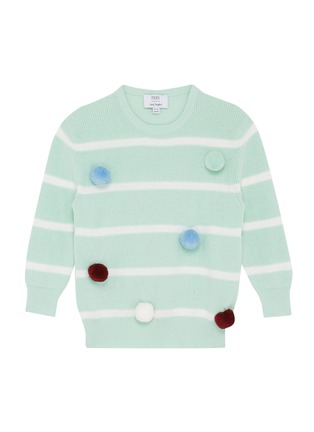 首图 - 点击放大 - PH5 - 儿童款中性款毛球点缀条纹针织衫