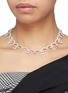 模特儿示范图 - 点击放大 - HEFANG - 方晶锆石纯银古典蕾丝项链
