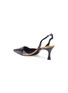  - YUUL YIE - 'Lissom' PVC panel wavy leather slingback pumps