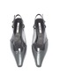 细节 - 点击放大 - YUUL YIE - 'Dewy' PVC panel wavy leather slingback pumps