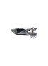  - YUUL YIE - 'Dewy' PVC panel wavy leather slingback pumps